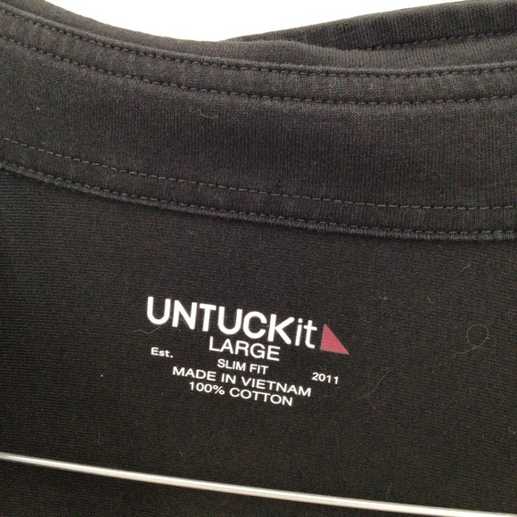 Untuck It button up shirt men large black - Picture 6 of 10